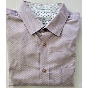 Ted Baker London Men's Long Sleeve Button Up Mauve Shirt Size 5